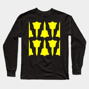 Lockheed SR-71 Blackbird - Yellow Pattern Design Long Sleeve T-Shirt